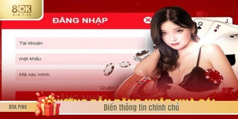 Điền thông tin chính chủ nhằm hạn chế sự cố không mong muốn