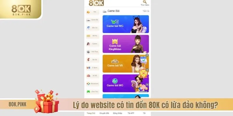 Lý do website có tin đồn 8OK có lừa đảo không?